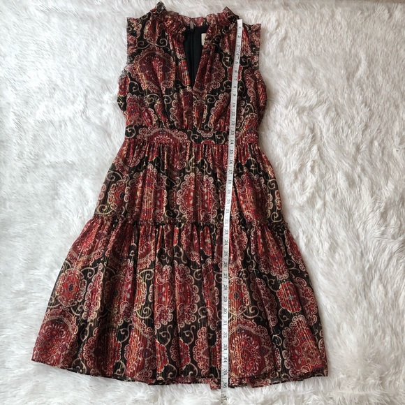 Kate Spade Metallic Medallion Silk Dress - Picture 6 of 11